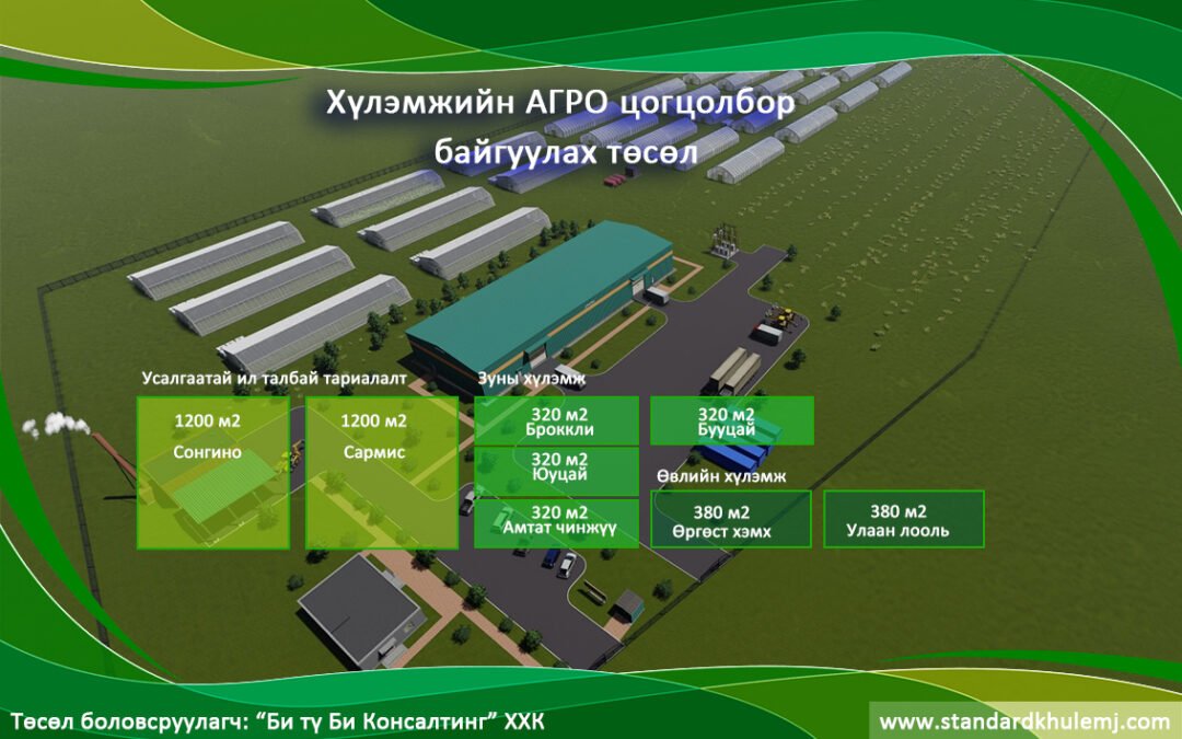 Хүлэмжийн АГРО цогцолбор байгуулах төсөл